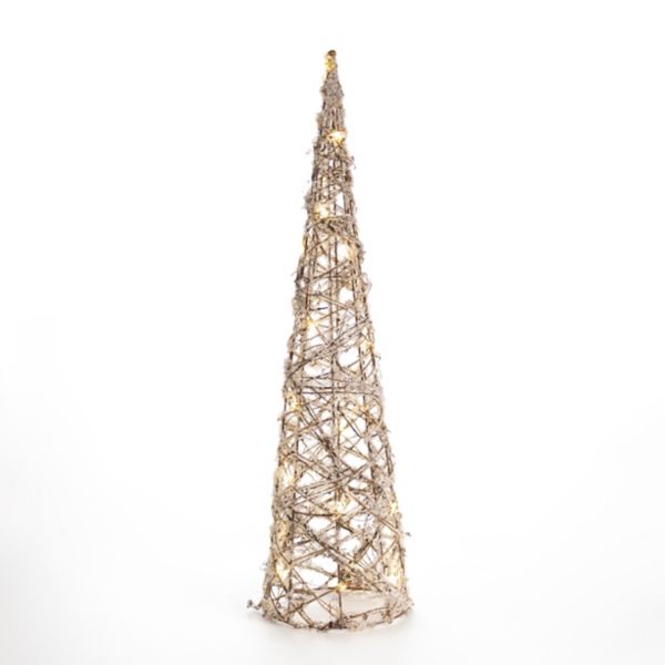 Medium PreLit Iced Rattan Christmas Tree Kirklands Home