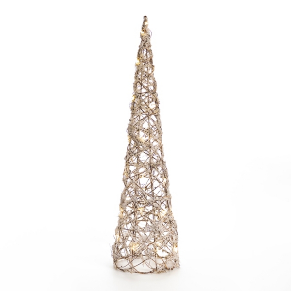 Large PreLit Iced Rattan Christmas Tree Kirklands Home