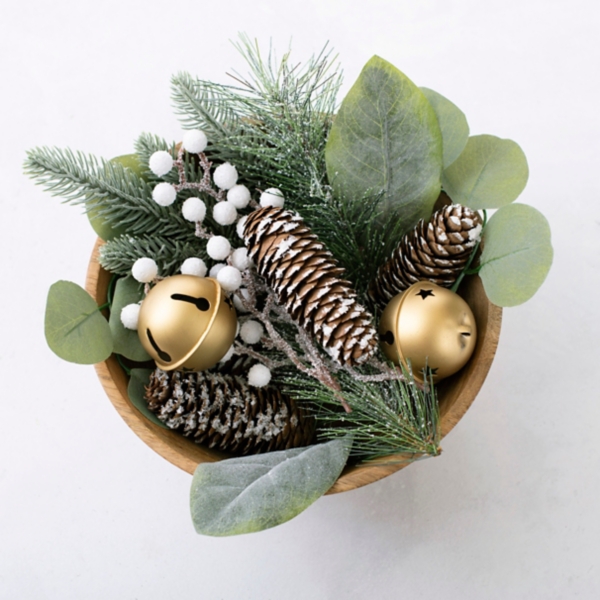 White Berries and Bells Decorative Bowl Filler Kirklands Home