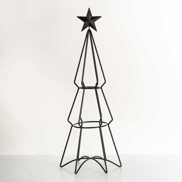 Black Metal Modern Christmas Tree Statue Kirklands Home