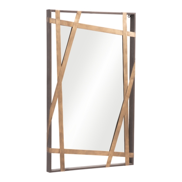 Gold Tilted Abstract Framed Mirror Kirklands Home