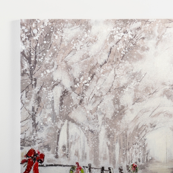 Snowy Drive Canvas Art Print