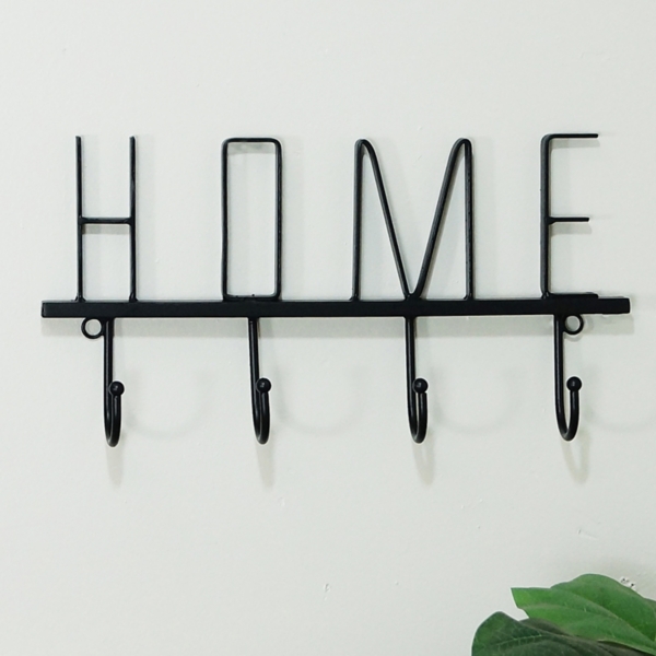 Black Wall Shelf with Hooks Sold by at Home