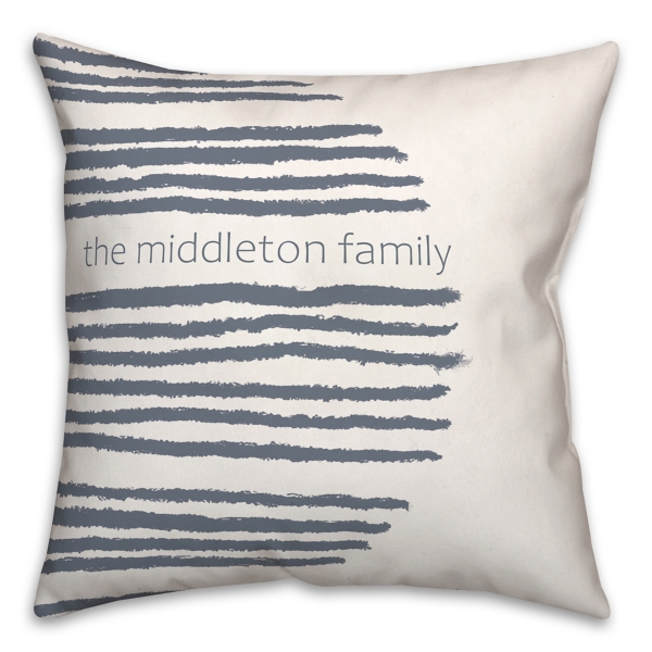 Navy Striped Monogram Throw Pillow by Designs Direct | Alphabet R | 18 x 18 | Michaels