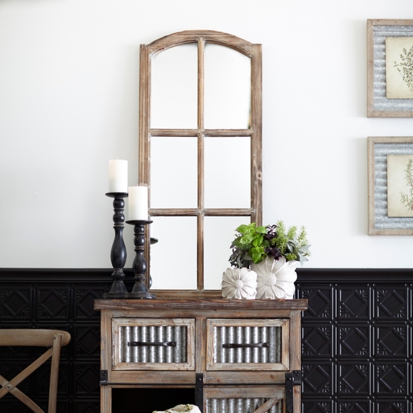 French Farmhouse Wooden Decorative Mirror Kirklands Home