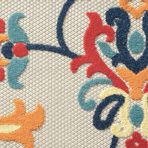 Lyla Multi Floral Damask Indoor/Outdoor Rug, 5x8