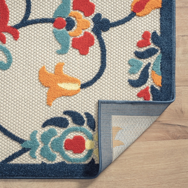 Lyla Multi Floral Damask Indoor/Outdoor Rug, 5x8