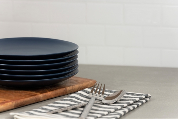 Dark Blue Classic Coupe Salad Plates, Set of 6