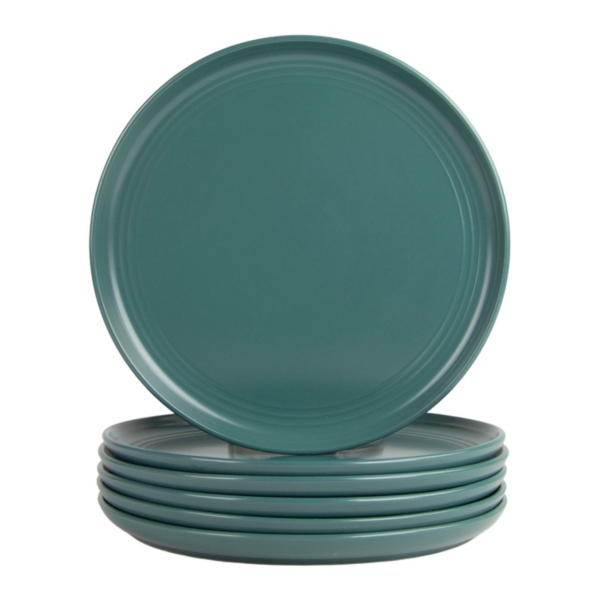 Emerald Green Linear Dinner Plates, Set of 6 Kirklands Home