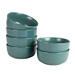 Emerald Green Linear Cereal Bowls, Set of 6