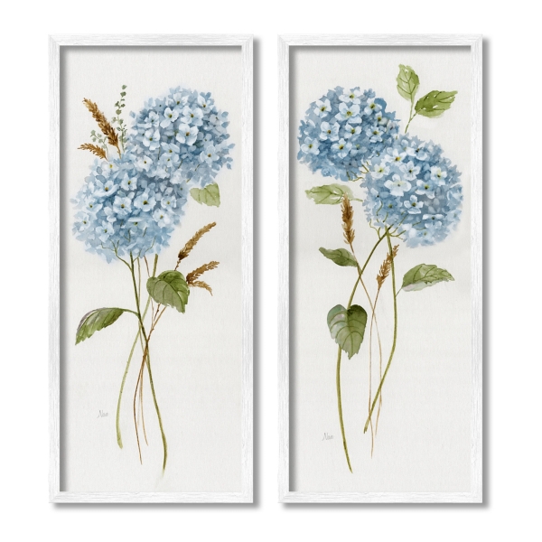 Blue Hydrangea Giclee Canvas Art Prints, Set of 2 | Kirklands Home