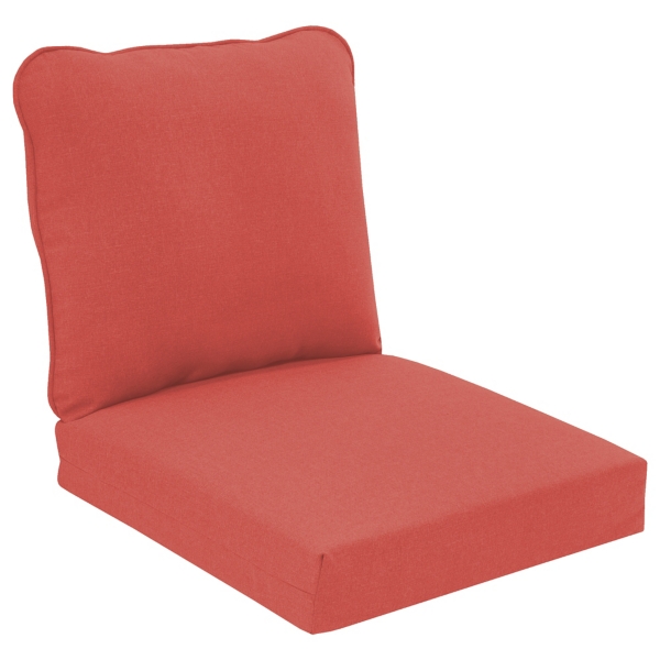 Coral Pink Outdoor Deep Seat Cushion, 24x24 Kirklands Home
