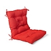 Berry Red Outdoor Tufted Chair Cushion