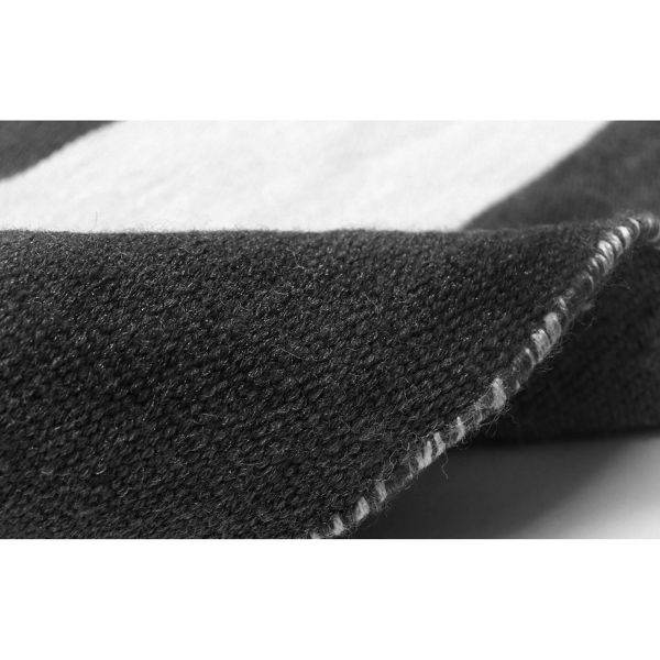 Black Cabana Stripe Indoor/Outdoor Runner, 2x8