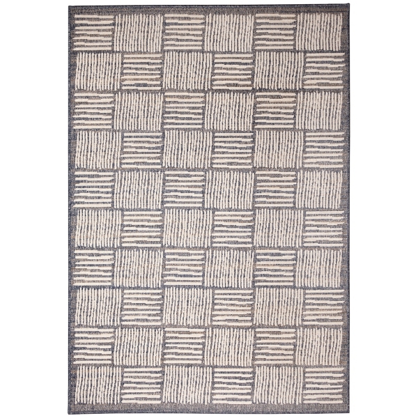 Kirklands Blake Gray Cube Indoor/Outdoor Area Rug, 5x7 | Hamilton Place