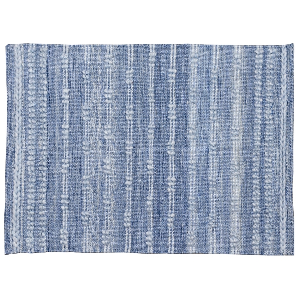 Kirklands Blue Wynston Knot Indoor/Outdoor Scatter Rug Hamilton Place