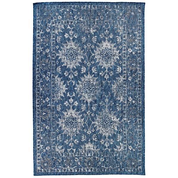 Navy outdoor rug | Hamilton Place