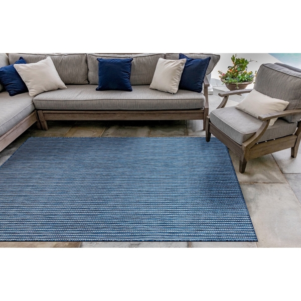 Navy Intertwine Indoor/Outdoor Area Rug, 7x9