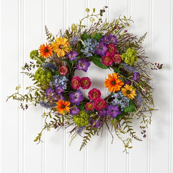 Springtime Flower Field Blooms Wreath Kirklands Home