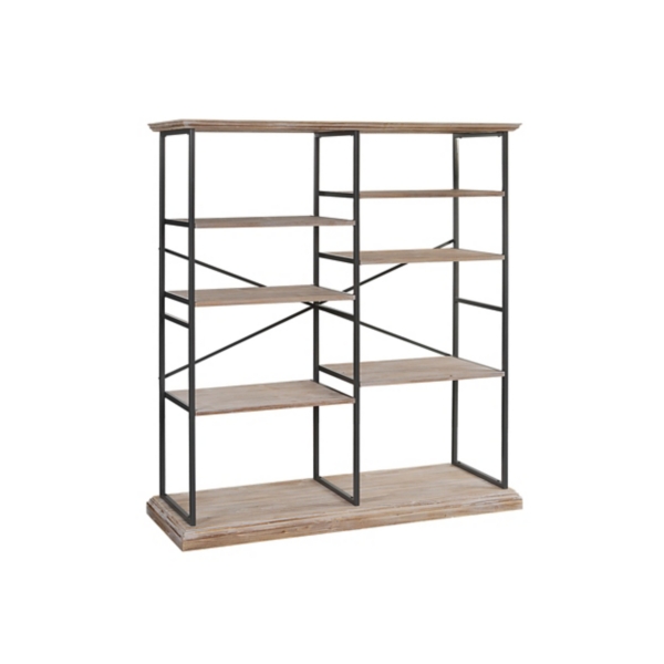 Whitewashed Etagere Industrial Bookshelf Kirklands Home