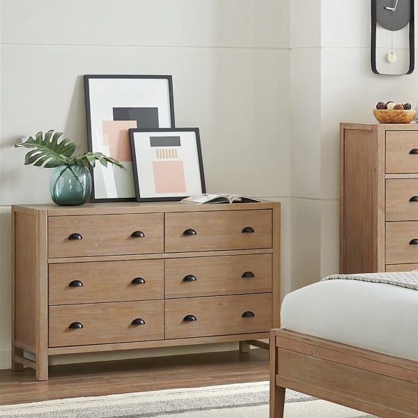 Natural Wood Grain 6-Drawer Dresser | Kirklands Home