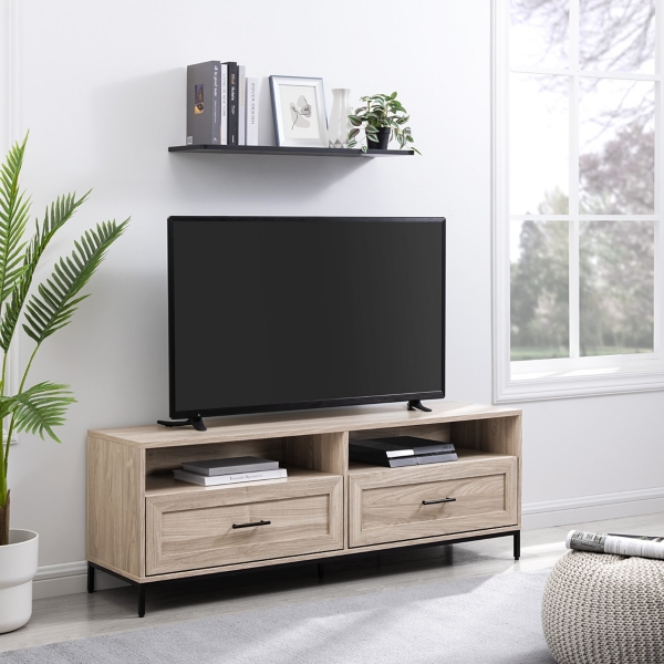 Cream Wood 2Drawer TV Stand Kirklands Home