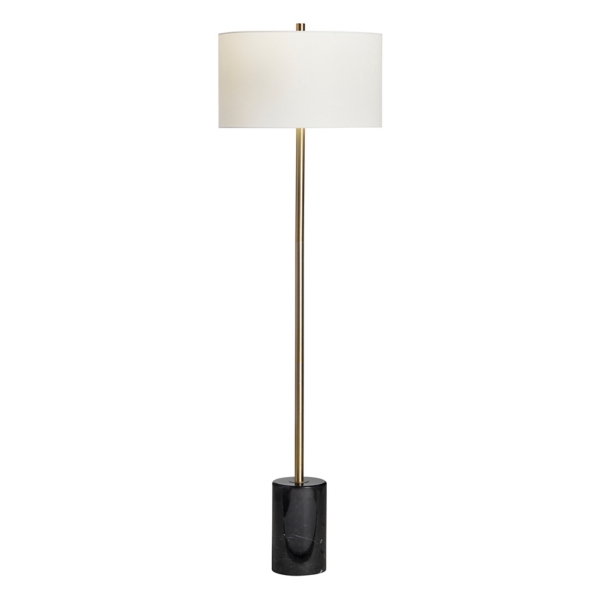 Gold Metal and Black Marble Base Floor Lamp Kirklands Home