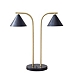 Black and Gold Double Shade Table Lamp