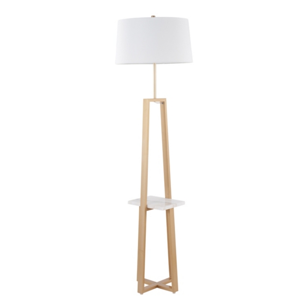 Golden Triangle Marble Shelf Floor Lamp | Kirklands Home