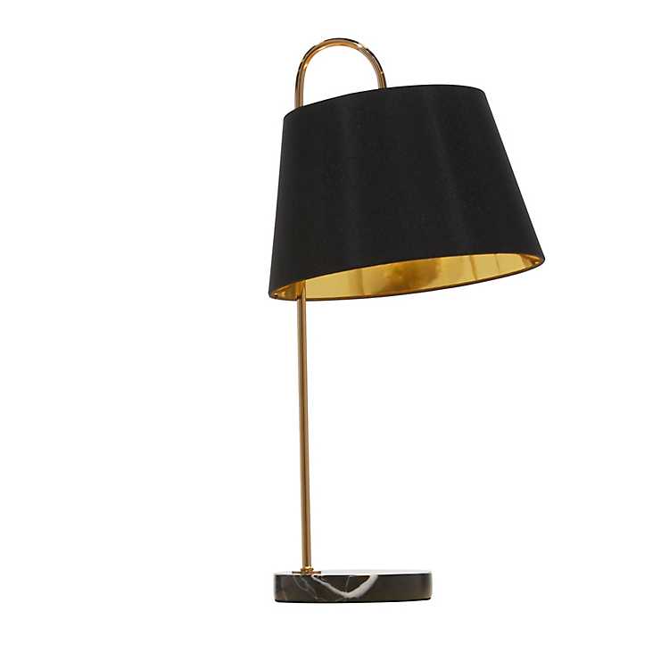 Black Metal Curved Arm Drum Shade, Black Drum Shade For Table Lamp