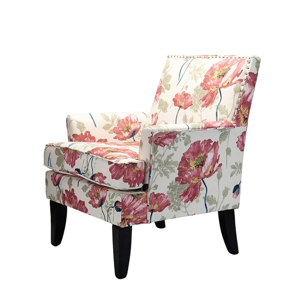 Floral accent cheap chair with arms