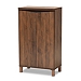 Walnut Brown Slim Shoe Storage Cabinet