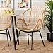 Natural Rattan Tropical Weave Accent Chair