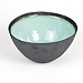 Seafoam and Onyx Serving Bowl