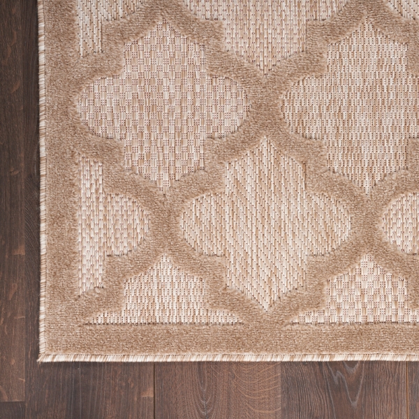 Sandstone Natural Trellis Outdoor Area Rug, 4x6