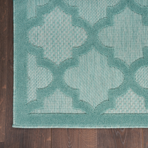 Seaglass Trellis Outdoor Area Rug, 5x7
