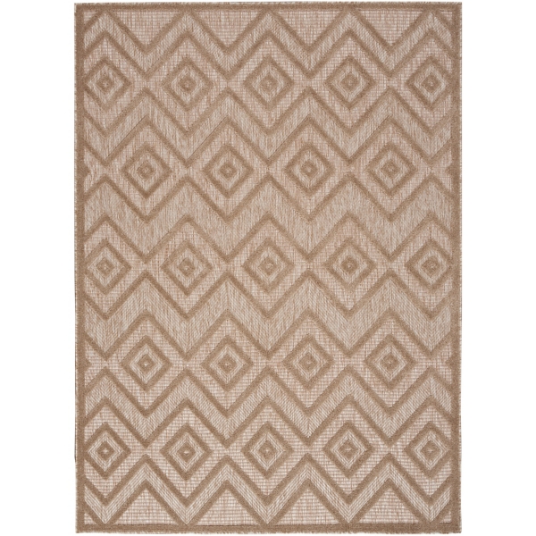 Mocha Diamond Outdoor Area Rug, 6x9
