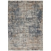 Blue and Beige Tally Textured Area Rug, 5x7