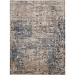 Blue and Beige Tally Textured Area Rug, 7x9