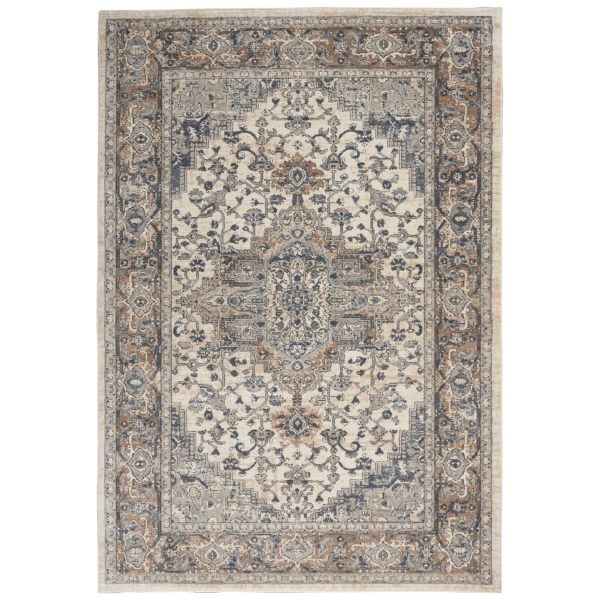 Gray and Ivory Nadia Medallion Area Rug, 4x6 Kirklands Home