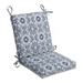 Blue Emilia Medallion Outdoor Dining Chair Cushion
