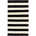 Black and White Striped Outdoor Area Rug, 8x11