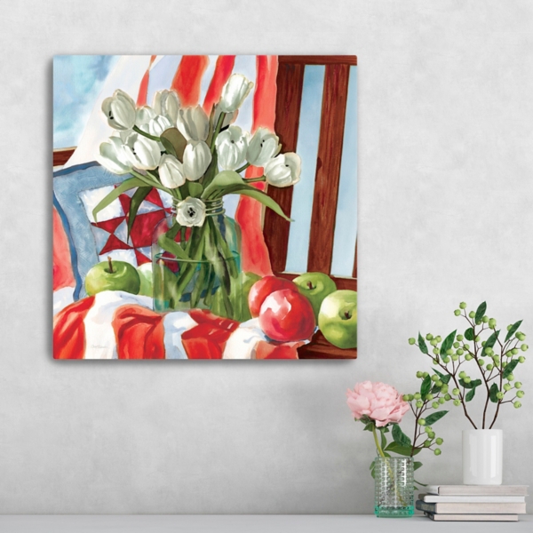 July Tulips Canvas Wall Plaque