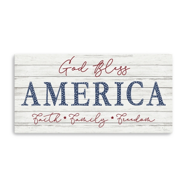 Woodgrain God Bless America Wall Plaque | Kirklands Home