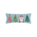 Handhooked Folksy Santa and Trees Pillow
