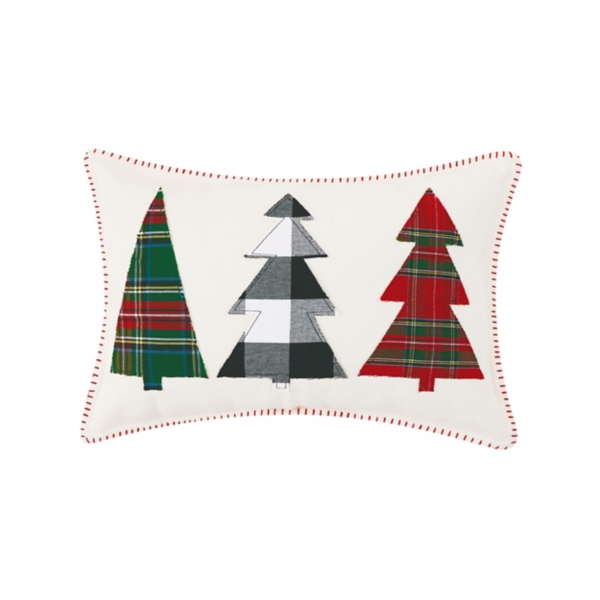 Tri Tree Plaid Christmas Lumbar Pillow Kirklands Home