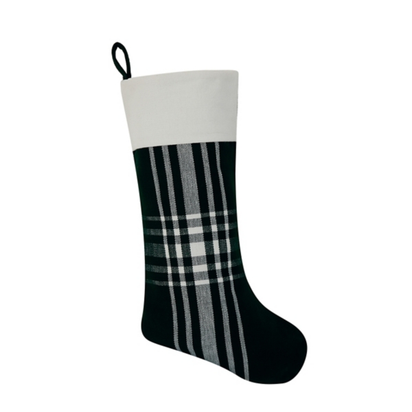 Dark Green Plaid Festive Christmas Stocking Kirklands Home
