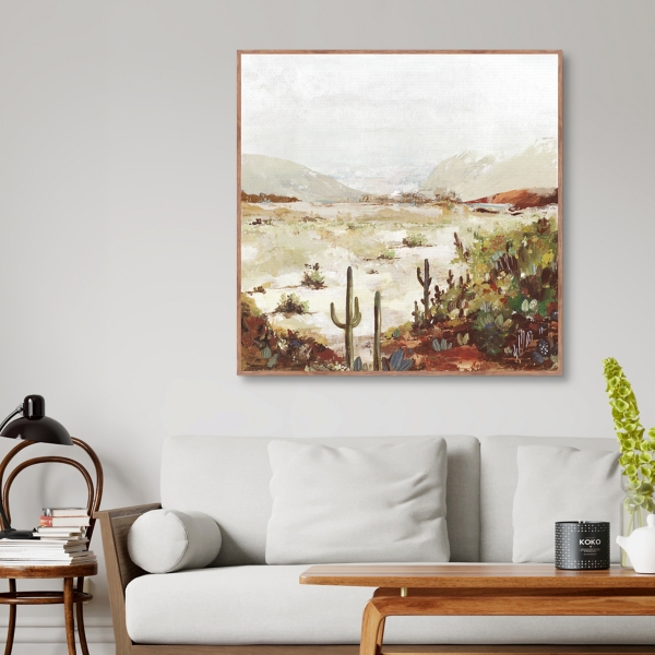 Cactus Canyon Framed Canvas Art Print