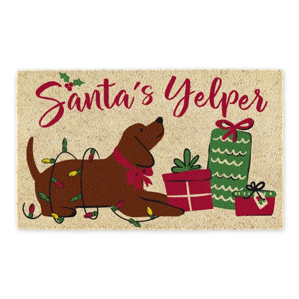 Santa's Yelper Coir Doormat Kirklands Home
