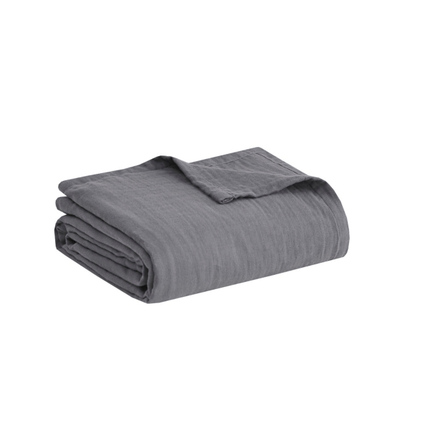 Gray King Lightweight Cotton Blanket Kirklands Home